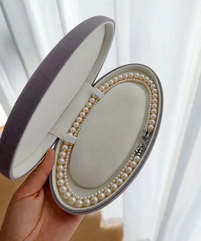 Classy White Alloy Pearl Beading Mltiple Ways To Wear Bead Necklace - Image 5