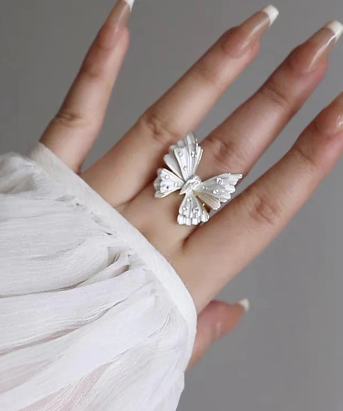 Classy White Copper Zircon Butterfly Brooches - Image 3