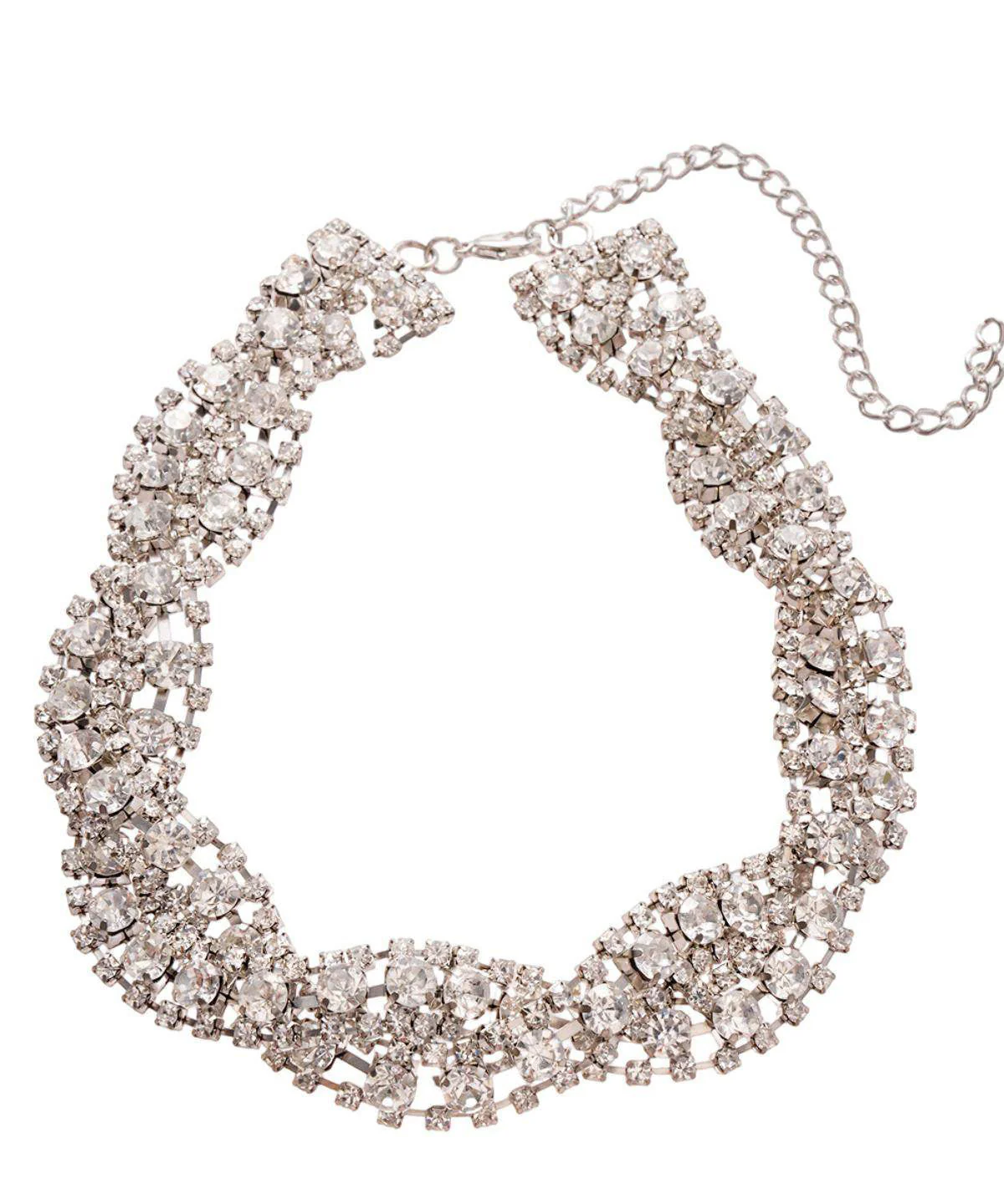 Classy White Sparkling Zircon High Quality Collar Necklace - Image 5