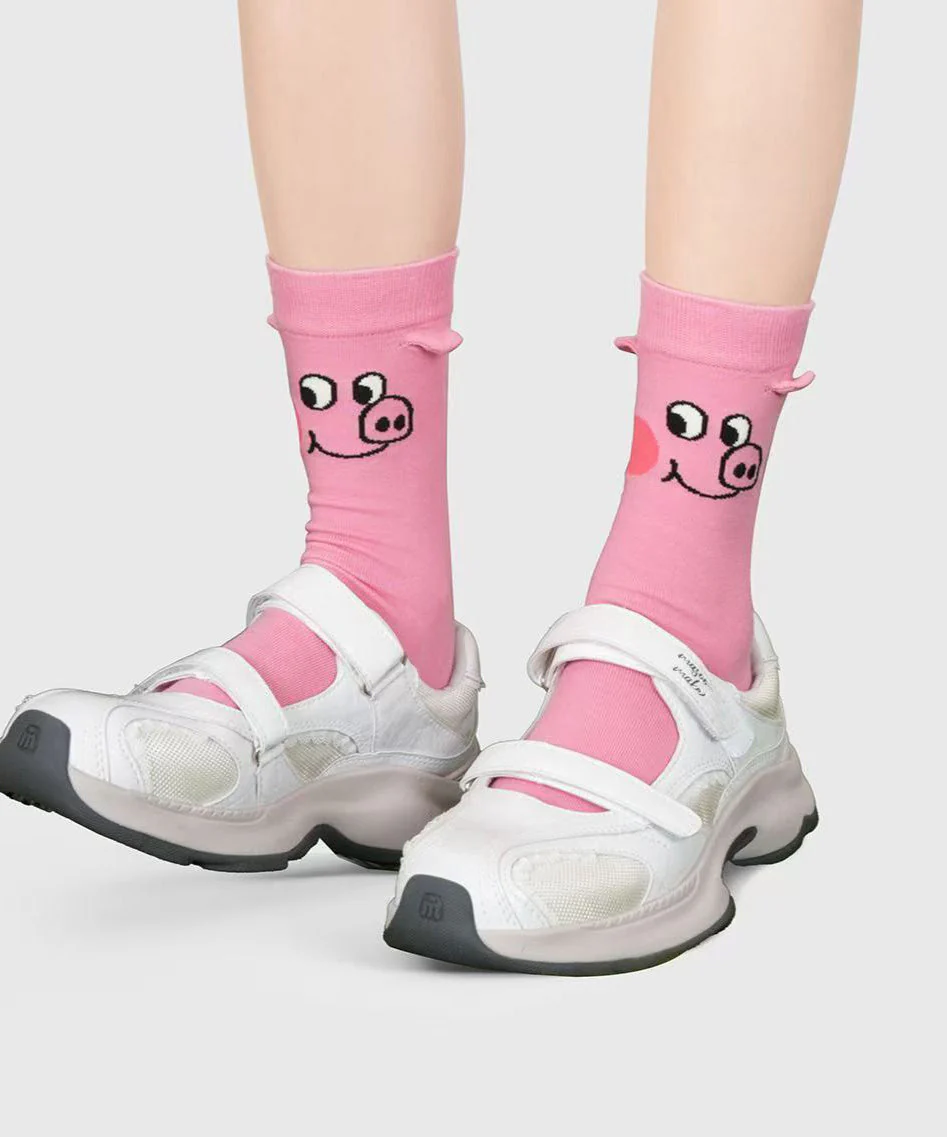 Cute Cartoon Versatile Cotton Mid Calf Socks - Image 4