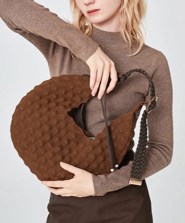 DIY Chocolate Tasseled Solid Durable Cotton Shoulder Bags - Image 4