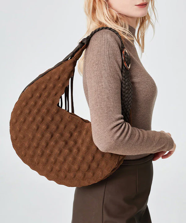 DIY Chocolate Tasseled Solid Durable Cotton Shoulder Bags - Image 5