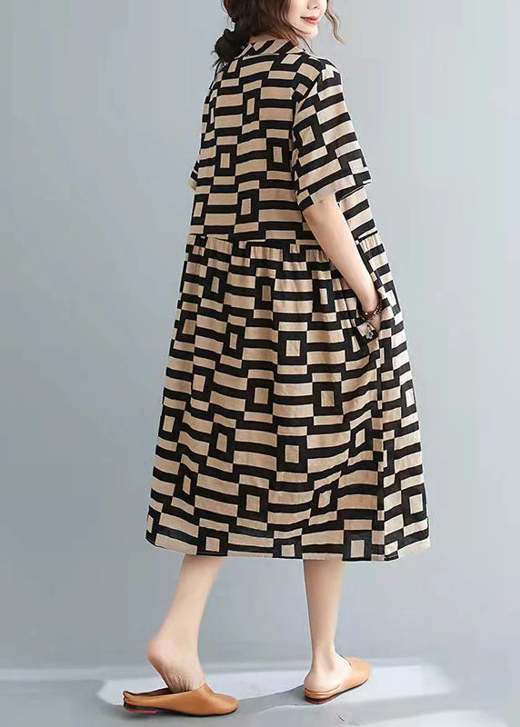 DIY Print O-Neck Button low high design Vacation Dresses Summer - Image 5