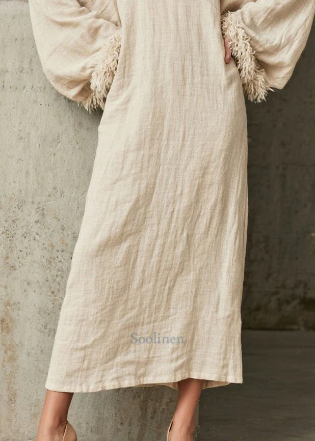 DIY White Oversized Patchwork Faux Fur Dresses Fall - Image 4