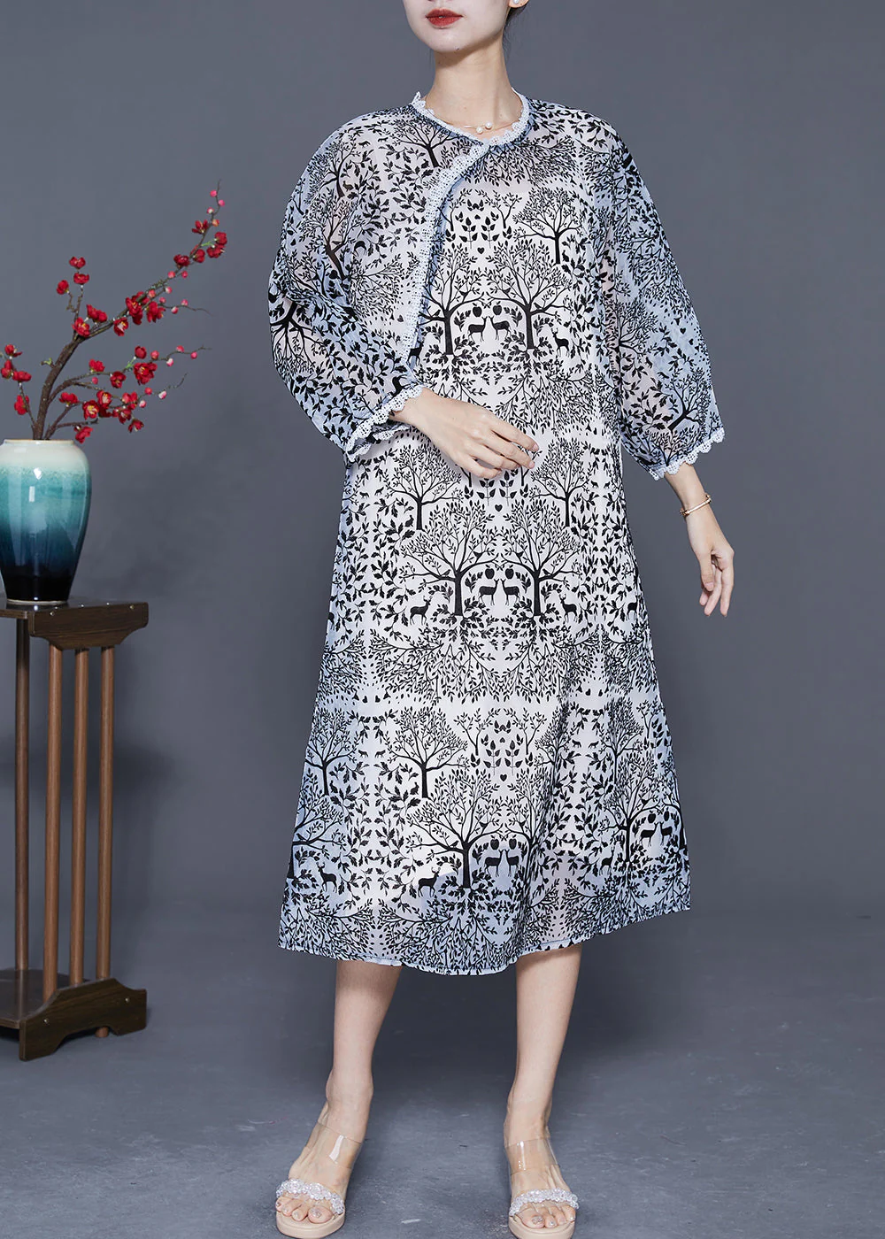 Diy White Oversized Patchwork Jacquard Tulle Dress Two Pieces Set Summer - Image 3