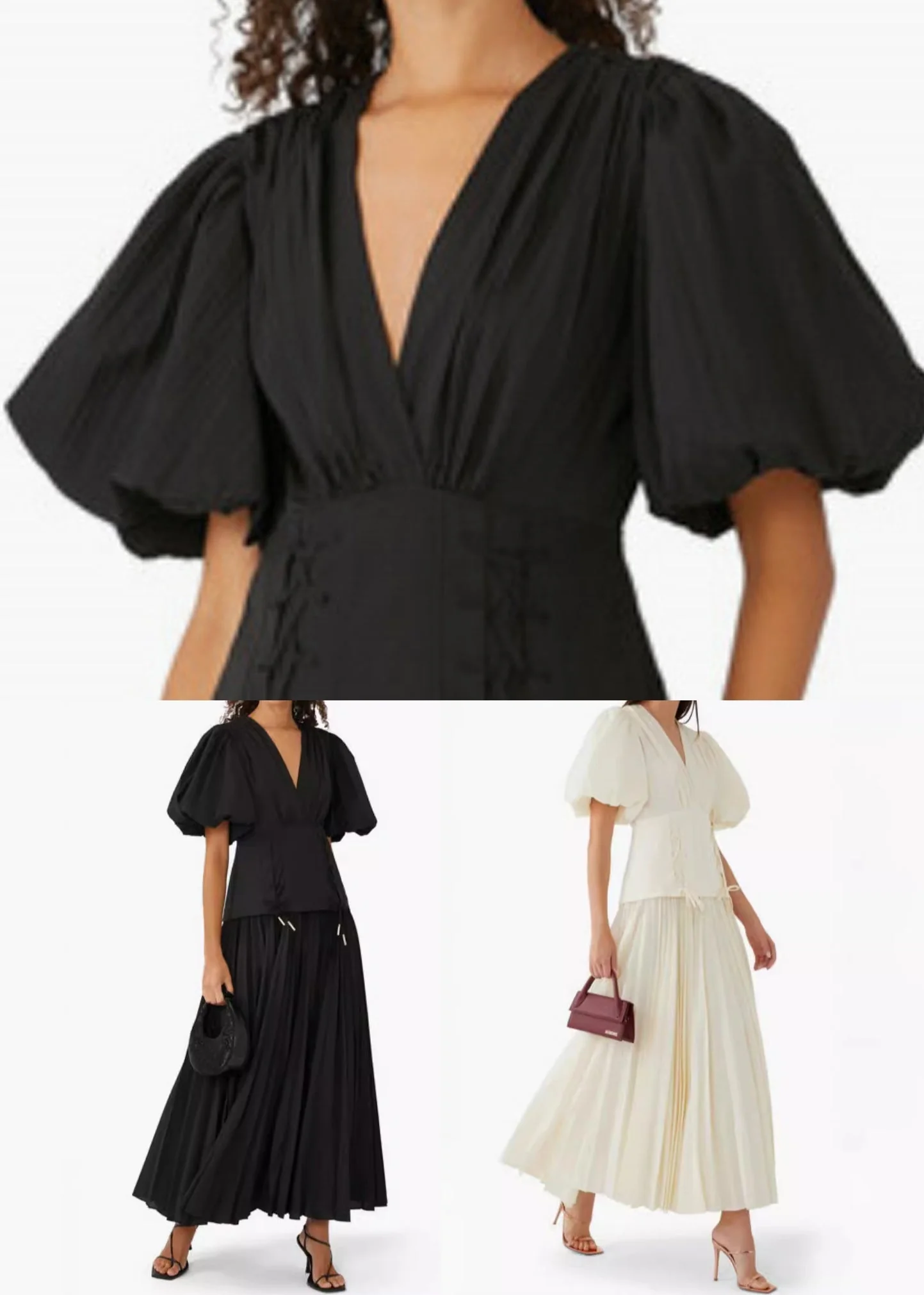 Elegant Black V Neck Lace Up Cotton Long Dresses Summer - Image 5