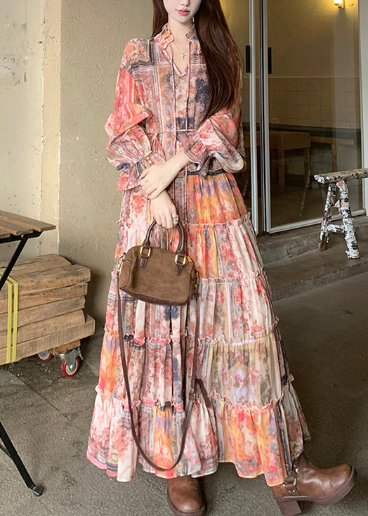 Elegant Brown Faux Suede Waistcoat And Ruffled Dress Two-Piece Set Spring - Image 2