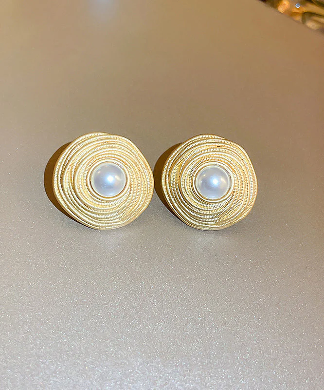 Elegant Fashion Wrapped Circle Pearl Earrings - Image 2