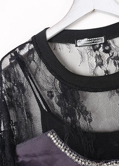 Elegant hollow out Tunics Outfits black prints Maxi Dress summer - Image 5