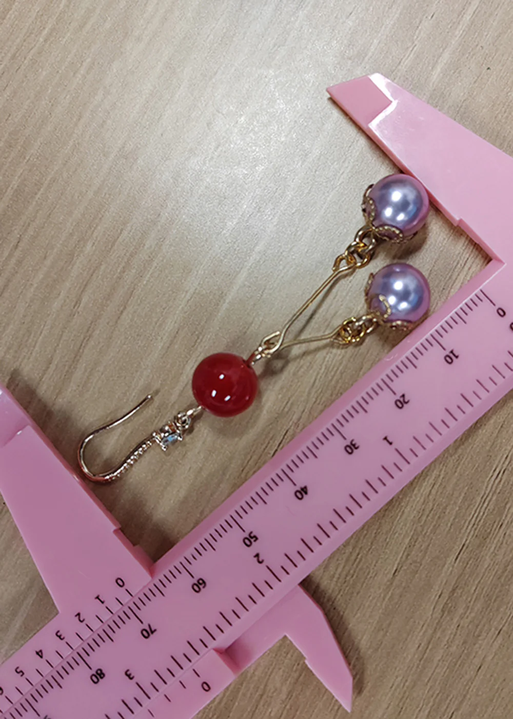 Elegant Purple Pearl Zircon Drop Earrings - Image 5