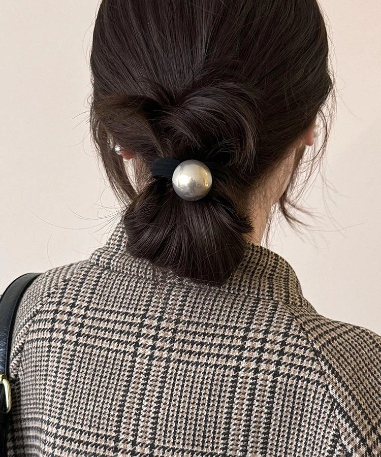 Elegant White Pearl High Elasticity Hair Tie