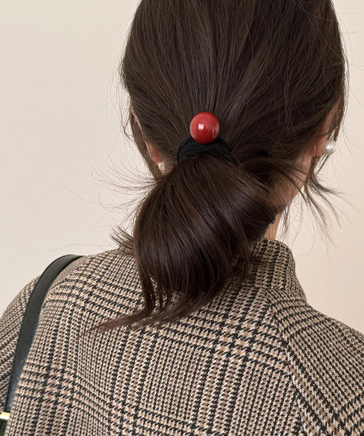 Elegant White Pearl High Elasticity Hair Tie - Image 5