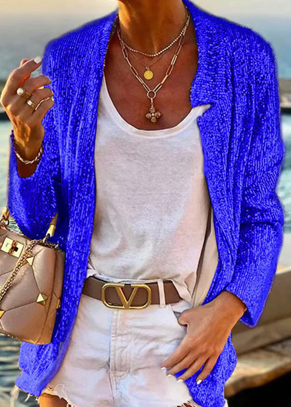 European And American Style Gold Sequins Patchwork Coat Spring - Image 3