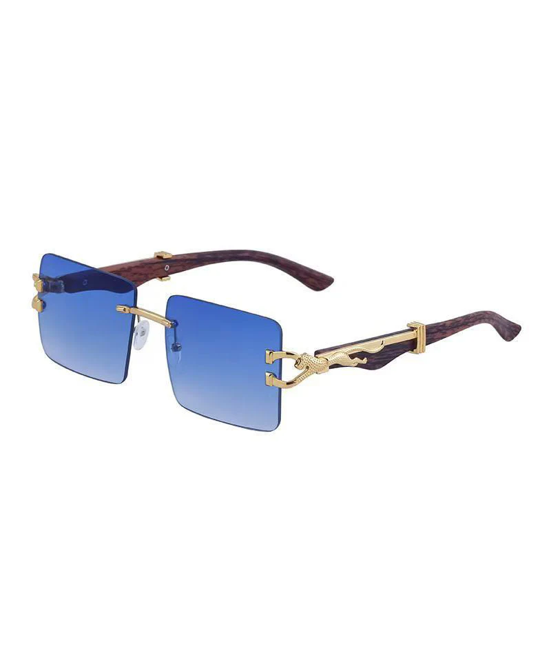 Fashion Black Boutique Rimless Sunglasses - Image 4