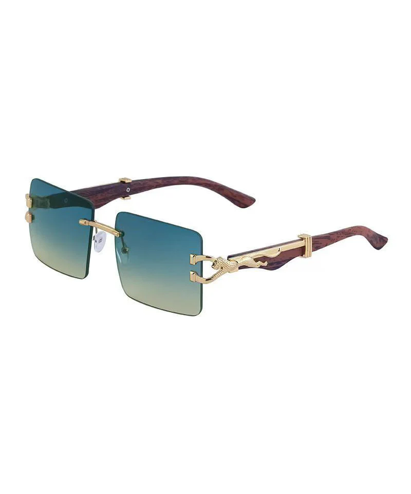 Fashion Black Boutique Rimless Sunglasses - Image 5