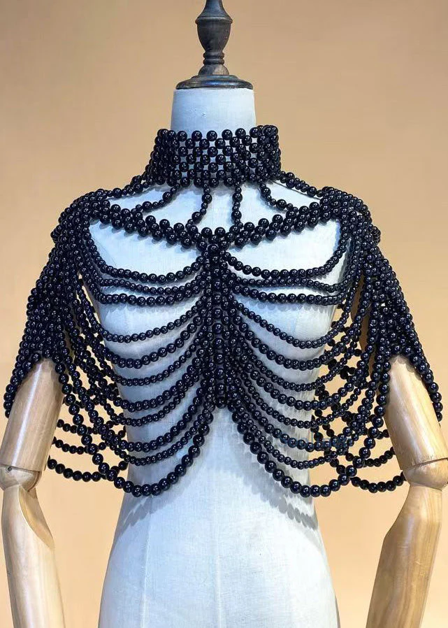 Fashion Black Imitation Pearl Banquet Dress Accessories - Image 2