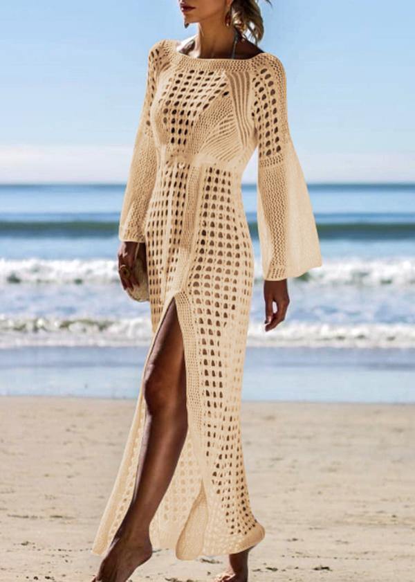 Fashion Black knitting Cotton Hollow Out Summer Dresses