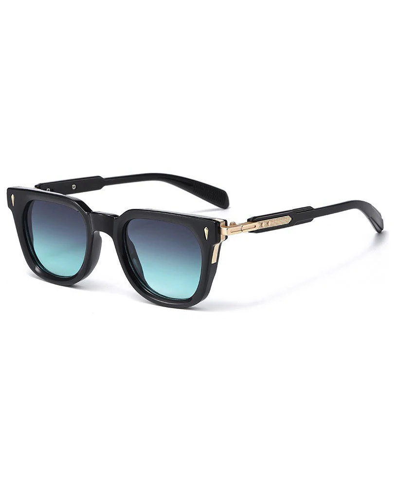 Fashion Black Outdoor Sunscreen Metal Sunglasses - Image 3