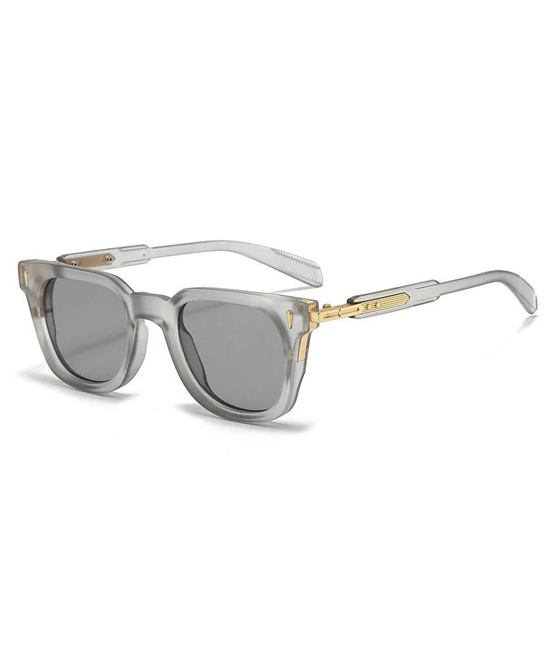 Fashion Black Outdoor Sunscreen Metal Sunglasses - Image 4
