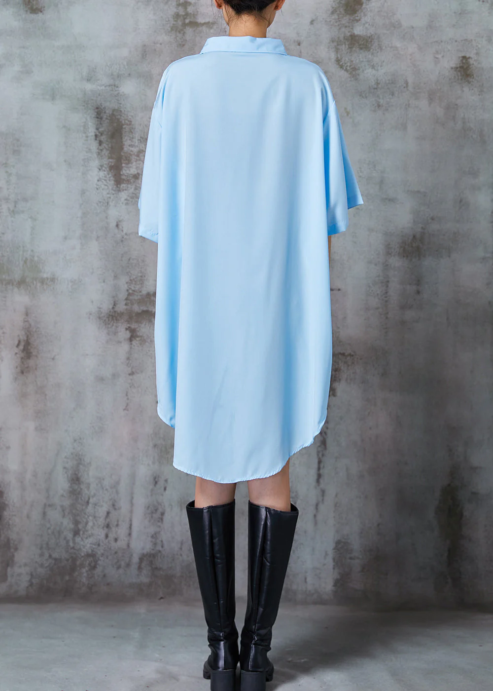 Fashion Blue Oversized Cotton Vacation Dresses Summer - Image 4