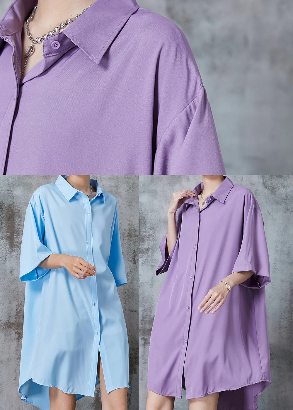 Fashion Blue Oversized Cotton Vacation Dresses Summer - Image 5