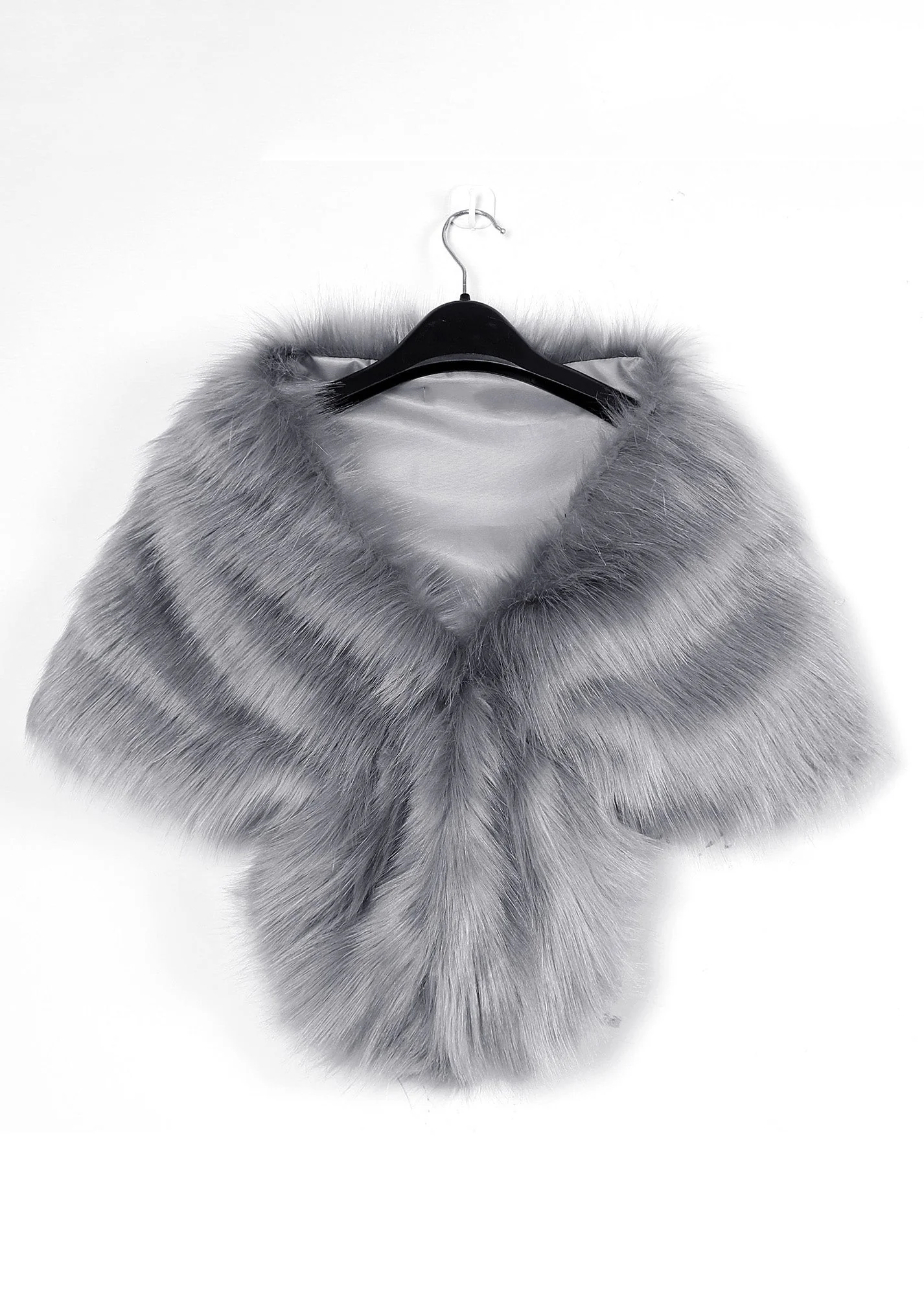 Fashion Brown Versatile Faux Fur Shawl - Image 3