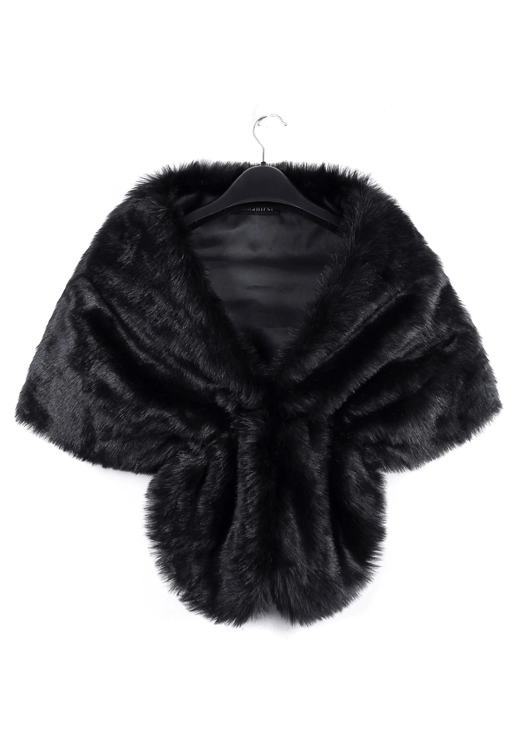 Fashion Brown Versatile Faux Fur Shawl - Image 5