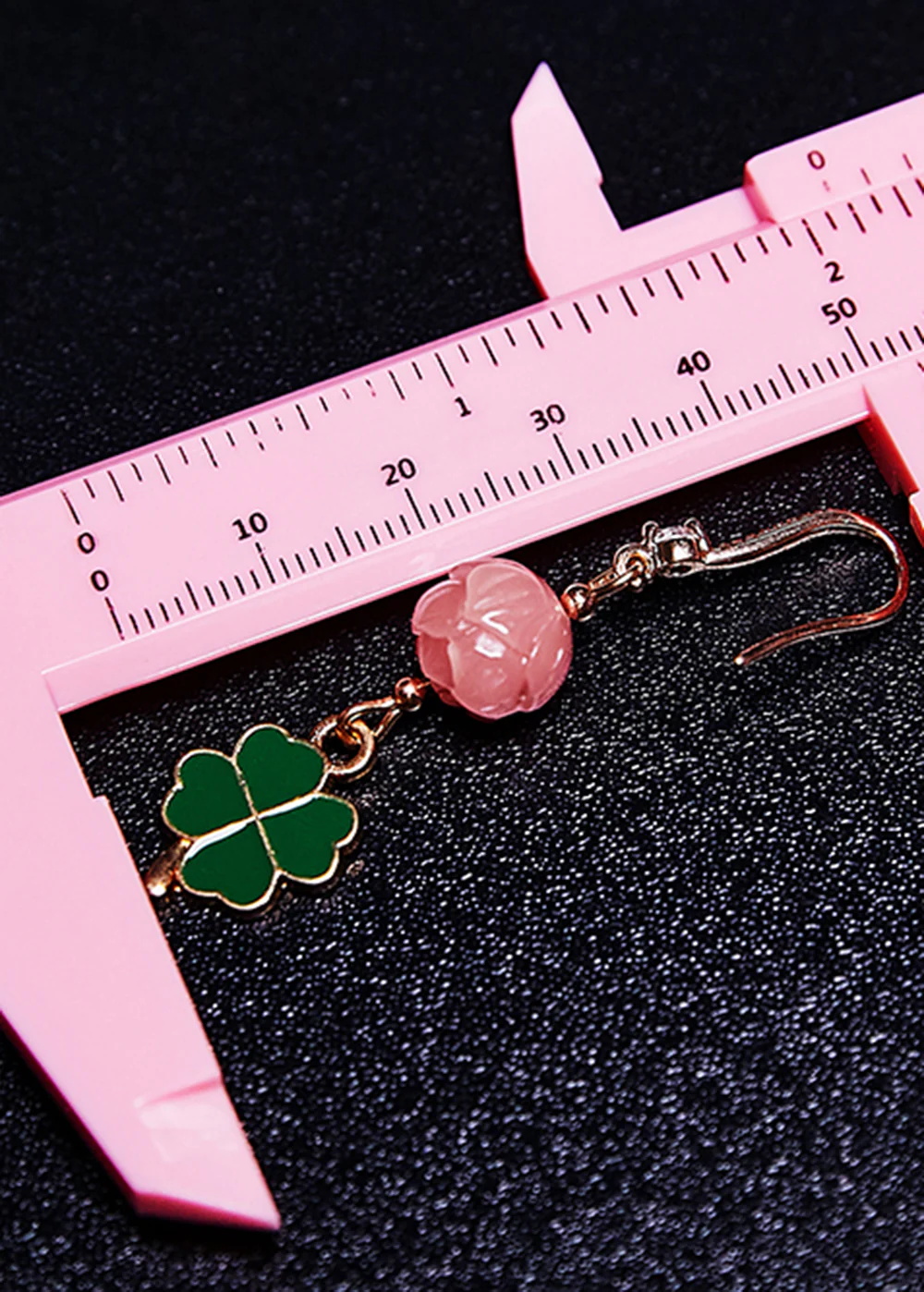 Fashion Green Four Leaf Clover Gilding Drop Earrings - Image 5
