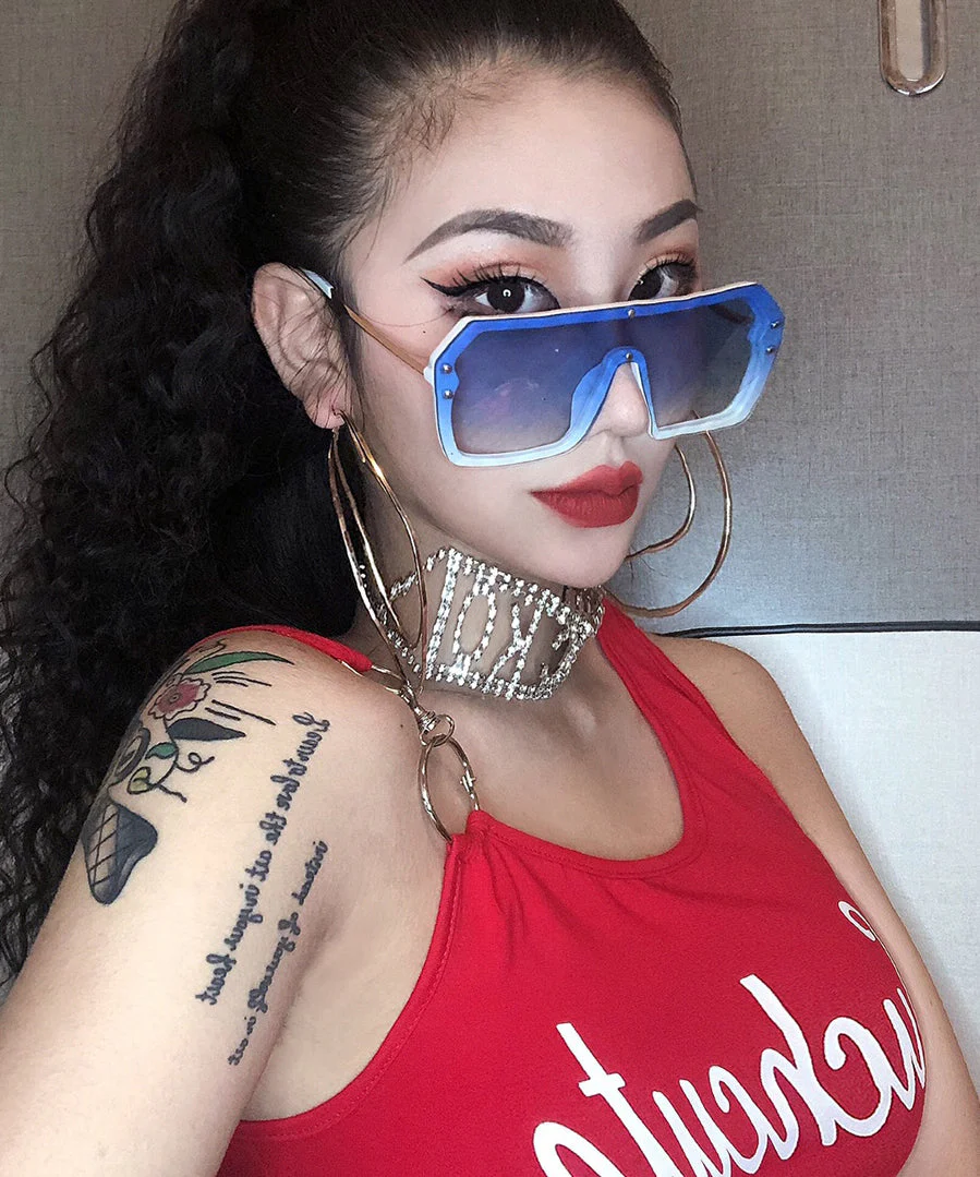 Fashion Grey Cozy Big Frame Sunglasses - Image 2