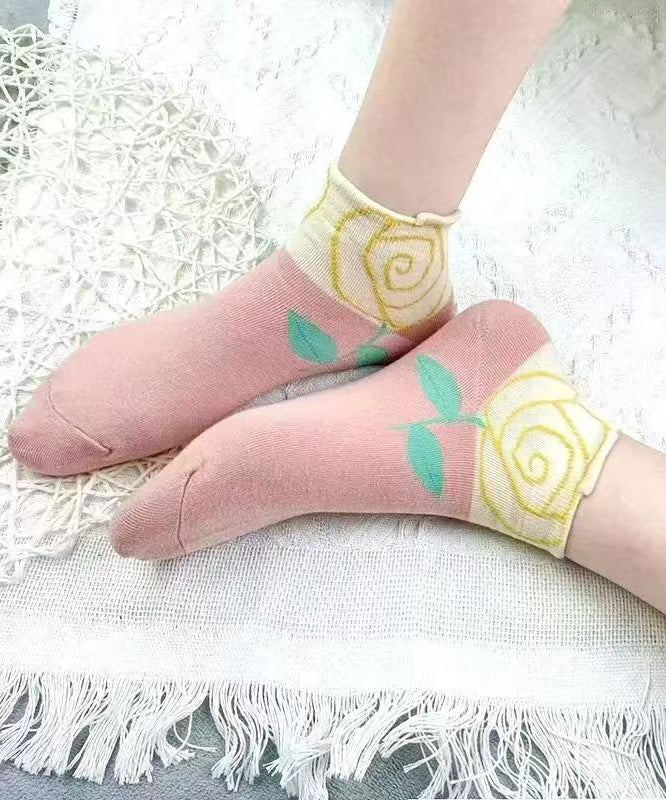 Fashion Jacquard Ruffled Cotton Mid Calf Socks - Image 2