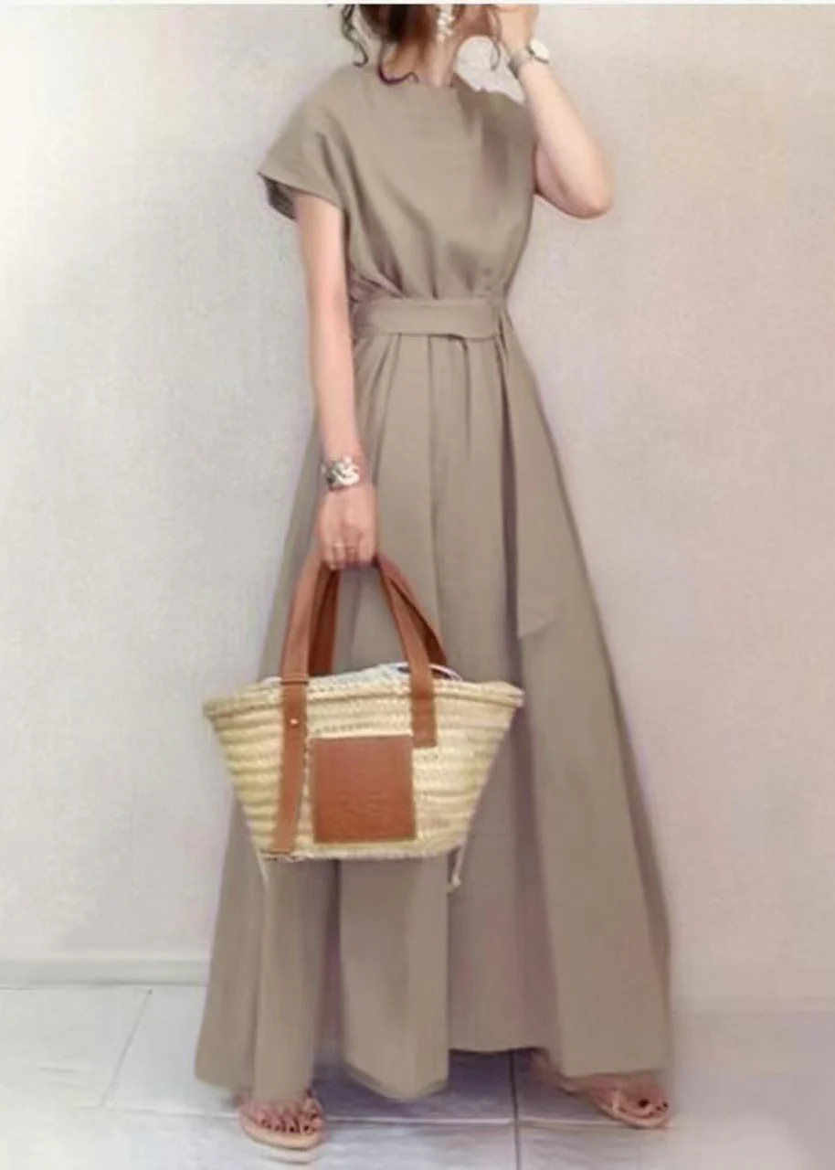 Fashion Lavender Tunic Exra Large Hem Cotton Ankle Dress Summer - Image 2