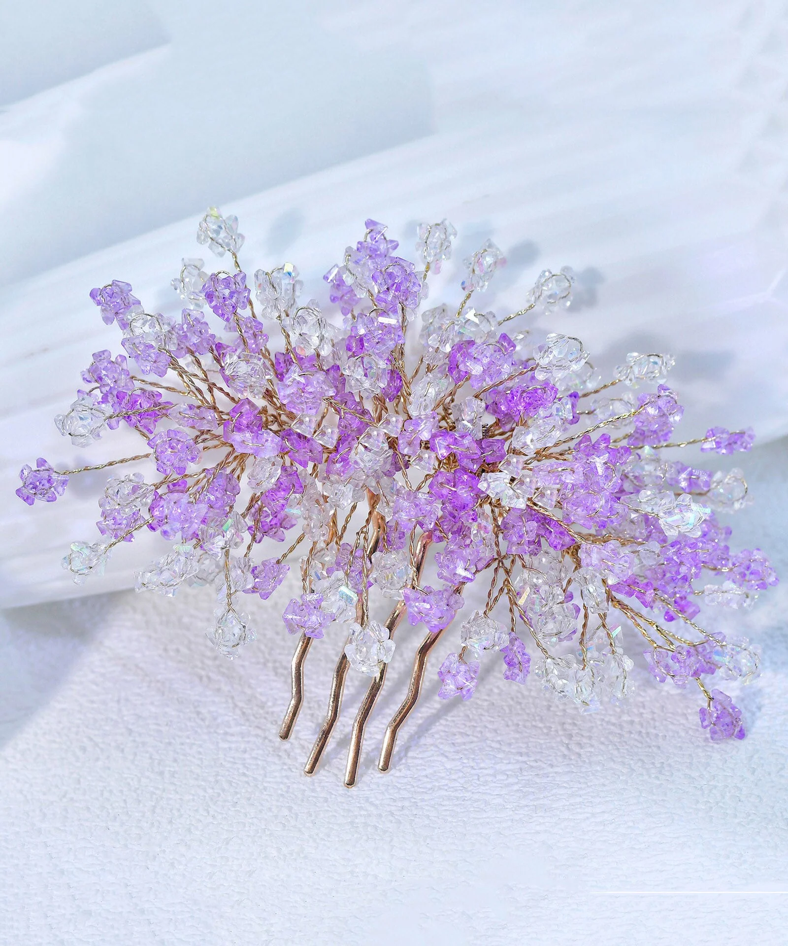 Fashion Light Green Alloy Floral Hairpin - Image 4