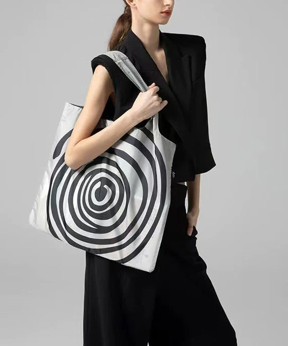 Fashion Lightweight Black Large Capacity Shopping Bag