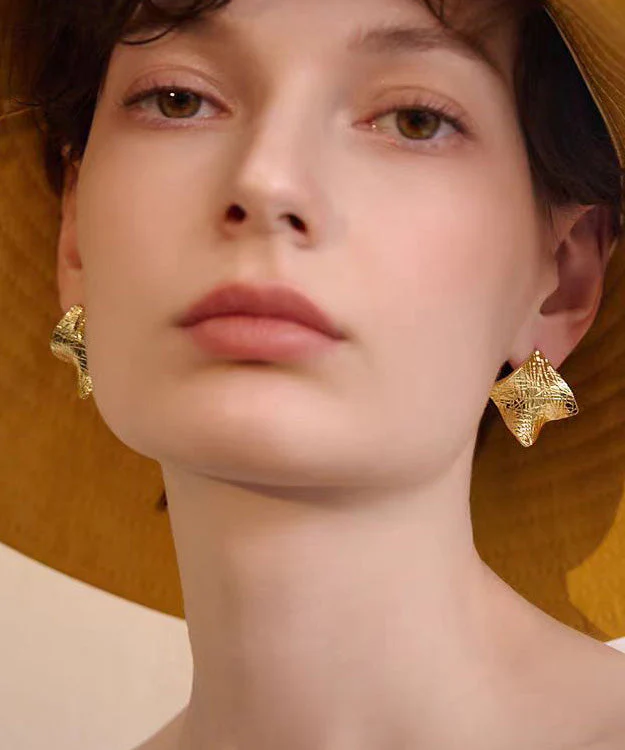 Fashion Metal Square Geometric Stud Earrings - Image 2