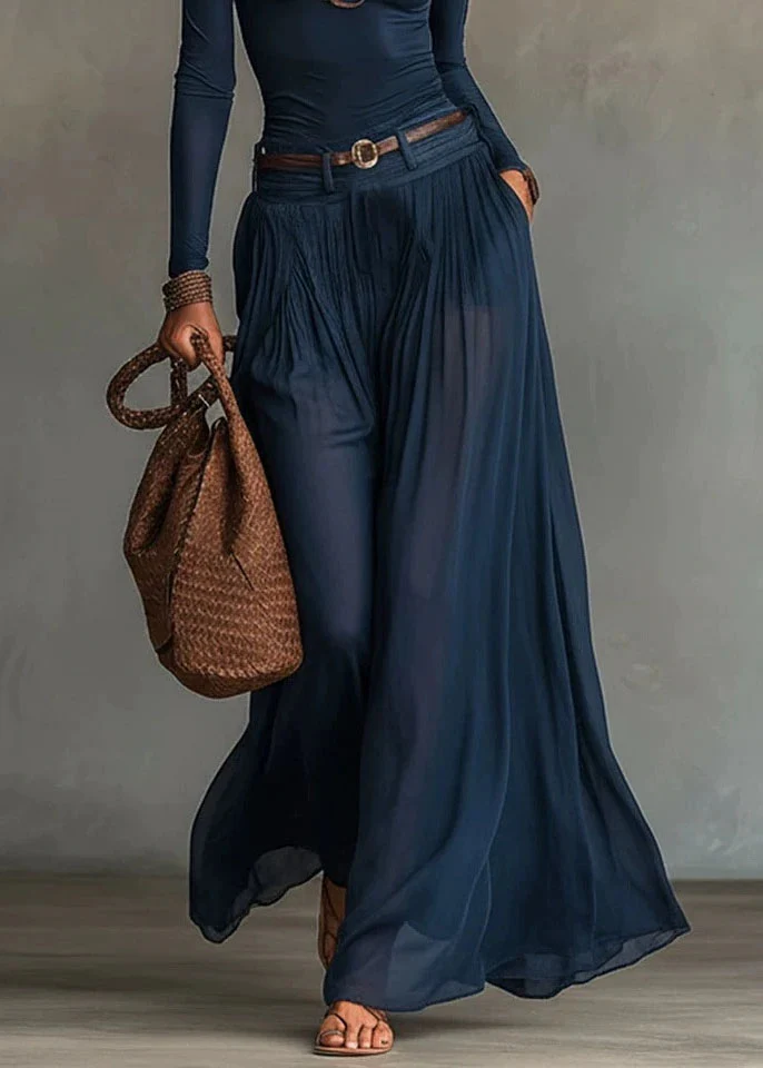 Fashion Navy Cold Shoulder Cotton Two Piece Set Women Clothing Fall - Image 4