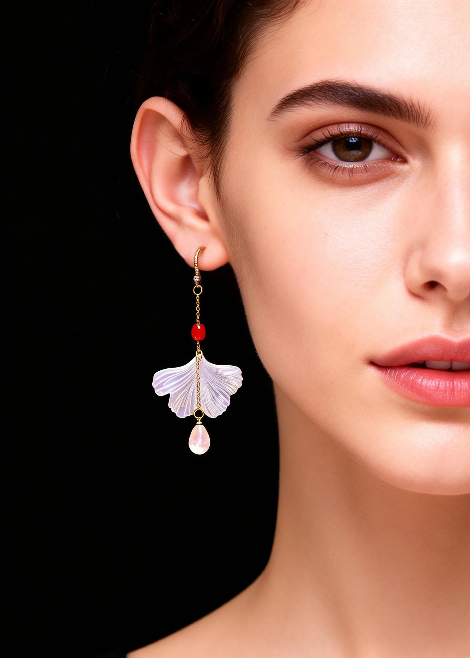 Fashion Shell Water Droplet Acrylic Drop Earrings