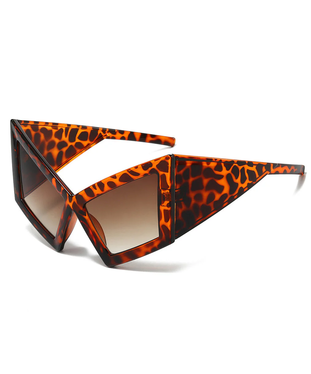 Fashion Street Photography Rose Irregular Large Frame Sunglasses - Image 5