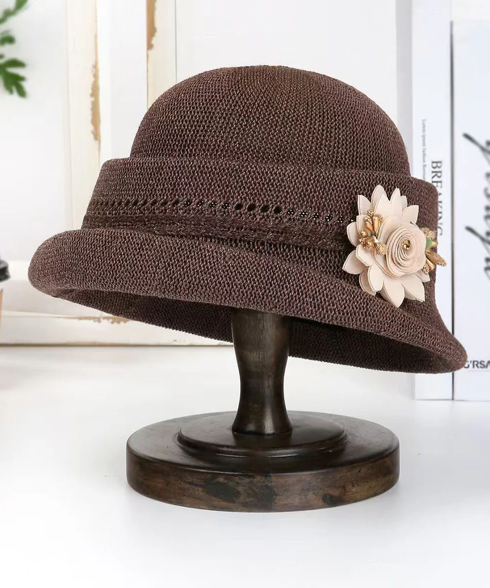 Fashion Versatile Oatmeal Breathable Cotton Bucket Hat - Image 5
