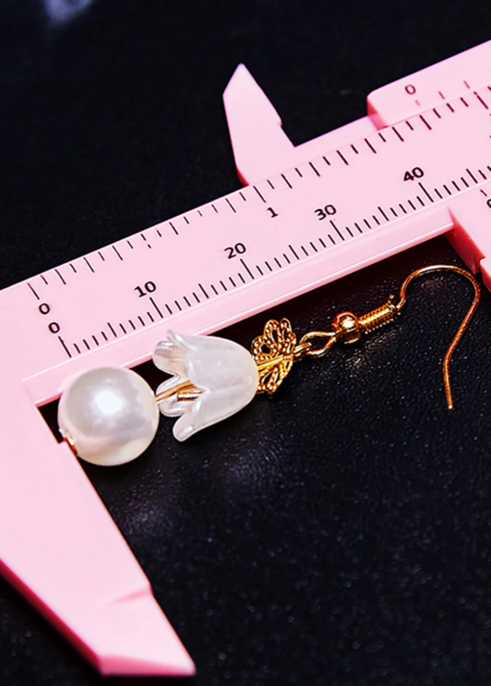 Fashion White Lily Of The Valley Pearl Drop Earrings - Image 5
