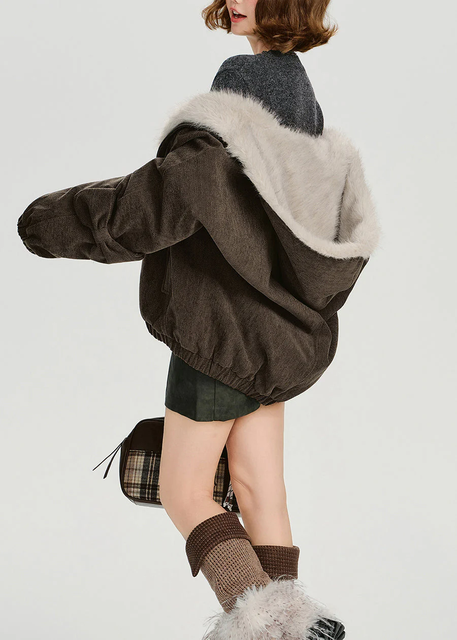 Fashion Zip Up Thick Warm Fleece Hoodie Coat Winter - Image 5