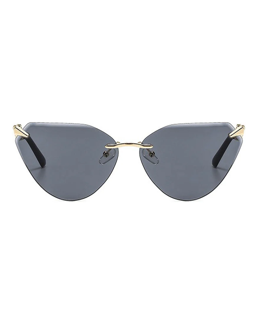 Fashionable Elegant Black Metal Leg Sunglasses - Image 3