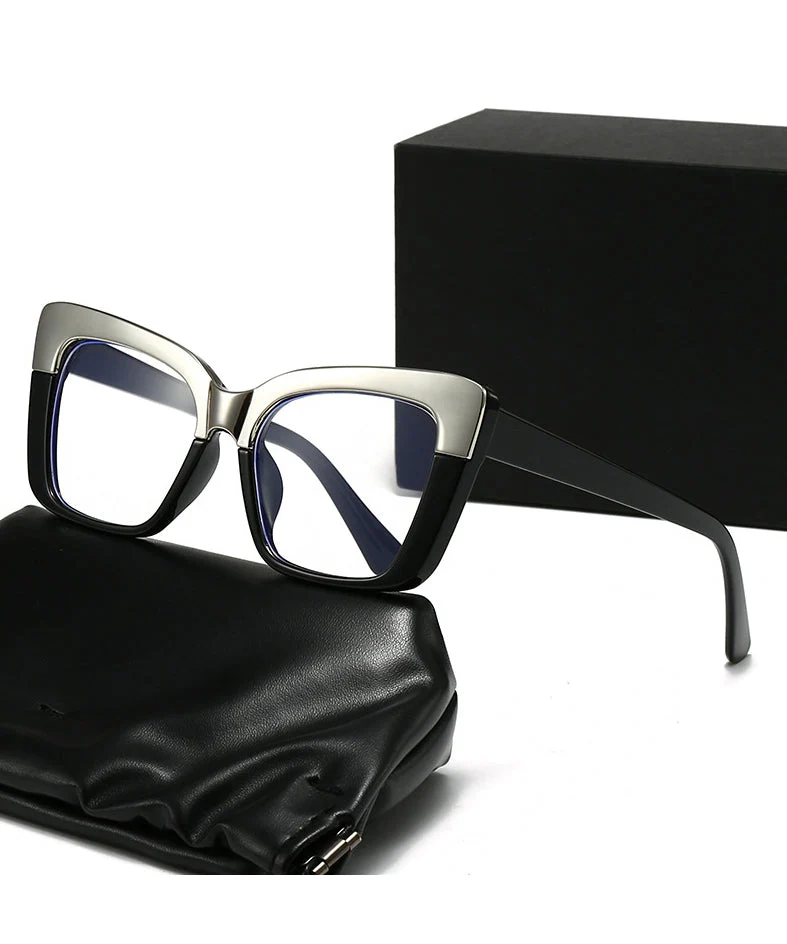 Fashionable Square Colorblock Blocked Flat Mirror - Image 2