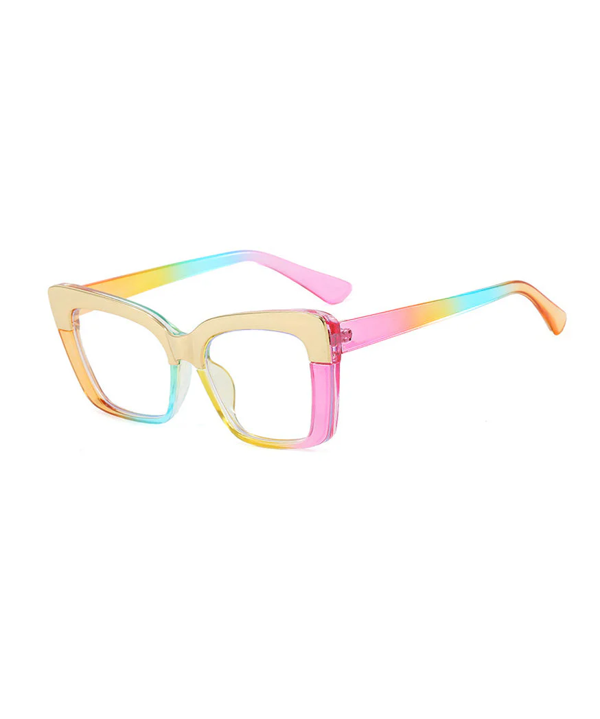 Fashionable Square Colorblock Blocked Flat Mirror - Image 5
