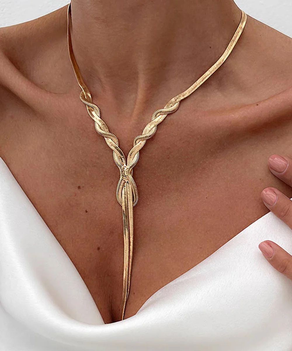 Fine Gold Copper Alloy SerpentinePrincess Necklace - Image 3