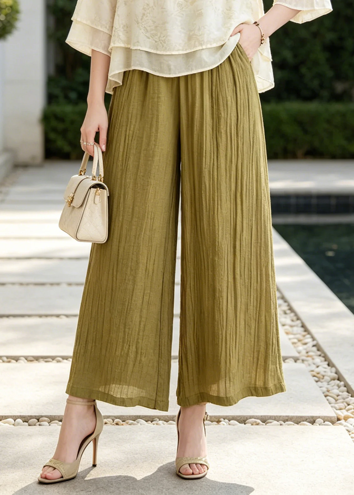Fine Oversized Print Cotton Two Pieces Set Summer - Image 4