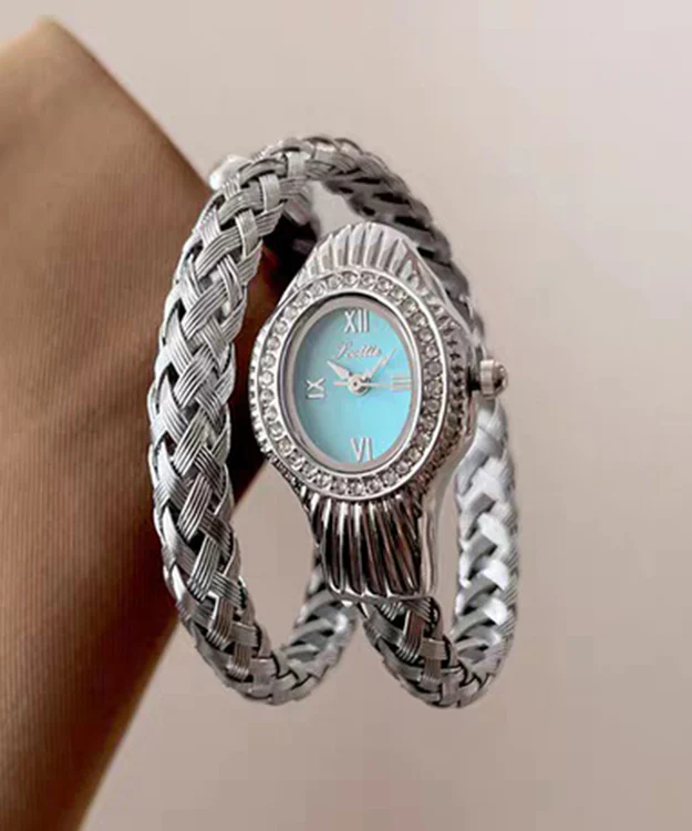 Fine Silk Stainless Steel Zircon Serpentine Waterproof Watch - Image 3