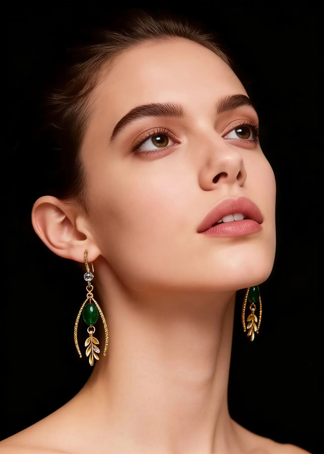 Fine Turquoise Zircon Sparkling Gilding Drop Earrings - Image 4