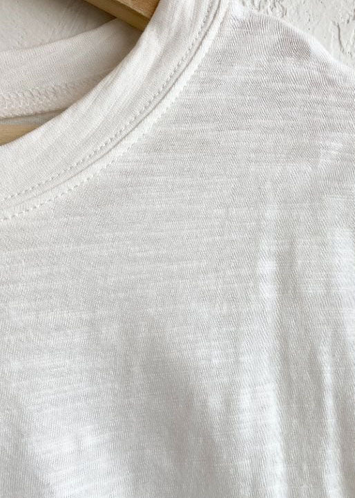 Fine White O Neck Patchwork Cotton Dress Sleeveless - Image 5