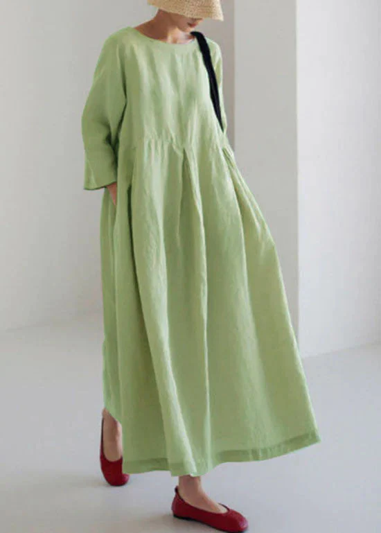 Flower print21 Cotton Dresses Pockets Patchwork Spring - Image 7