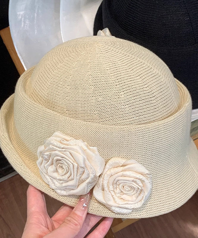 French Grey Rolled Edge Beret Hat Summer Thin Breathable - Image 4